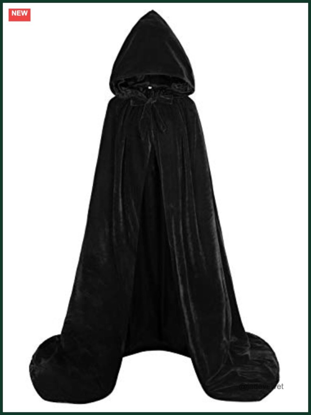Reversible Velvet Hooded Cape Satin Lined Halloween Cosplay Cloak